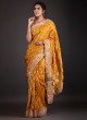 Traditional Wear Saree In Golden Yellow Color