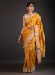 Traditional Wear Saree In Golden Yellow Color