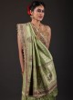 Pista Green Banarasi Silk Saree