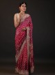 Pink And Purple Shaded Saree In Chiffon Fabric