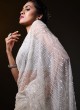 Designer Off White Saree In Organza Fabric