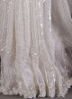 Designer Off White Saree In Organza Fabric