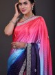 Satin Silk Multi Color Saree For Wedding