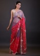 Multi Color Organza Saree For Wedding