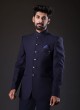 Navy Blue Color Jodhpuri Suit In Imported Fabric