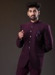 Wine Color Imported Jodhpuri Suit