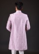 Onion Pink Indowestern In Art Silk Fabric