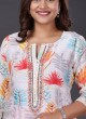 Festive Wear Linen Printed Kurti