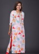 Festive Wear Linen Printed Kurti