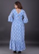 A-Line Kurti Set In Blue Color