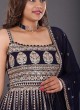 Designer Anarkali Suit In Navy Blue Color