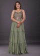 Olive Green Designer Anarkali Suit