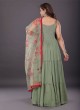 Olive Green Designer Anarkali Suit