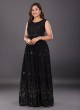 Black Color Anarkali Suit In Georgette Fabric,