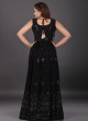 Black Color Anarkali Suit In Georgette Fabric,