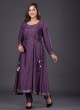 Purple Color Palazzo Suit In Art Silk