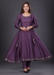 Purple Color Palazzo Suit In Art Silk