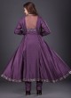 Purple Color Palazzo Suit In Art Silk