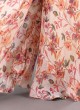 Flower Print Jumpsuit In Organza Fabric