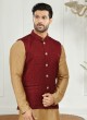 Festive Wear Brocade Silk Nehru Jacket