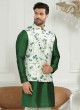 Brocade Silk Printed Nehru Jacket