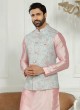 Stylish Cotton Silk Nehru Jacket For Wedding