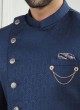 Groom Wear Indowestern In Blue Color