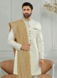 Solid Off White Color INdowestern For Mens