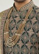 Thread Work Anarkali Style Sherwani For Groom