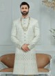 Groom Wear Off White Color Sherwani