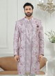 Floral Printed Cotton Silk Indowestern