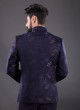 Jacquard Silk Blue Color Jodhpuri Suit