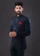 Silk Jodhpuri Suit In Teal Blue Color
