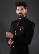 Black Color Jodhpuri Suit In Silk Fabric