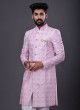 Pink Color Indowestern In Silk Fabric