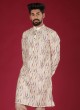 Festive Wear Kurta Pajama In Cream Color