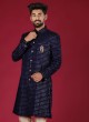 Velvet Sequins Work Indowestern For Mens