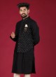 Sequins Work Black Color Nehru Jacket Set