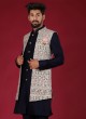 Stylish Embroidered Nehru Jacket Set For Groom