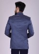 Imported Jodhpuri Suit In Blue Color