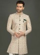 Traditional Wear Indowestern In Cream Color