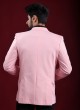 Pink Color Blazer In Hosiery