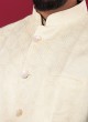 Lilen Fabric Nehru Jacket In Lemon Color