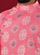 Flower Print Pink Color Kurti