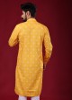 Printed Kurta In Yellow Color