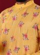 Flower Print Yellow Color Kurta