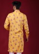 Flower Print Yellow Color Kurta