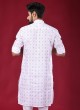 Simple Printed Kurta In Lilen Fabric