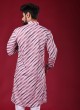 Cotton Fabric Kurta In Pink Color