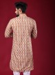 Cotton Fabric Kurta In Pink Color